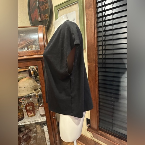 EUC Zara cup sleeve black shirt casual look - Picture 3 of 4